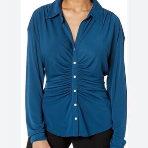 Cinq à Sept Teal Button-Down Shirt
